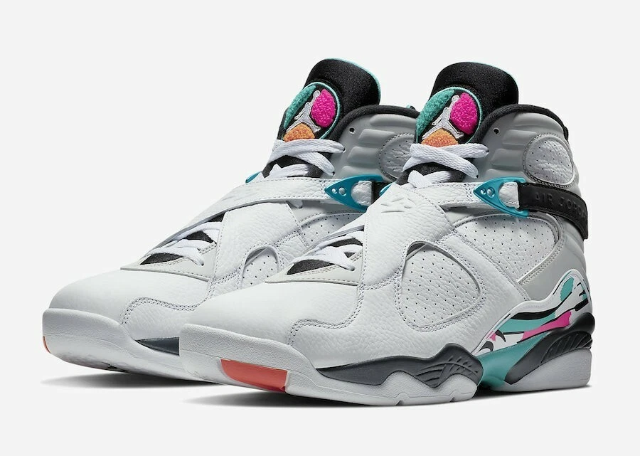 Men s Size 11.5 Nike Air Jordan 8 Retro South Beach Basketball Shoe 305381 113