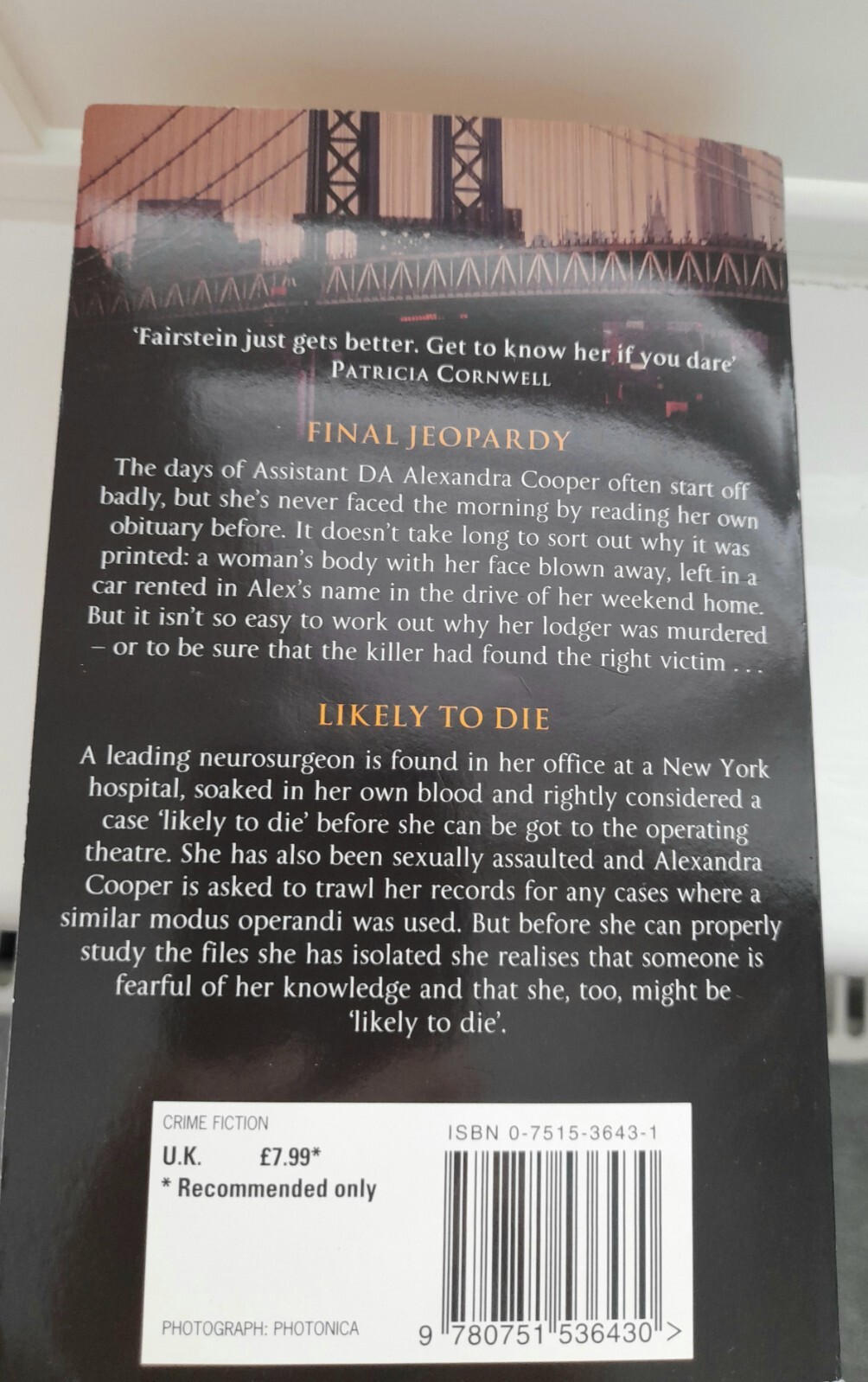 Linda Fairstein Omnibus Final Jeopardy , Likely to Die by Linda