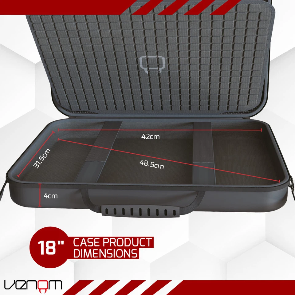 Venom 18-inch Laptop Case - Hard EVA Shell with Soft Padded Interior Compartment - Image 2 of 4