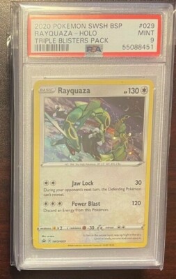 レイ 20th psa 9 3枚セット 2020 Pokemon Triple Blister Pack Rayquaza BSP Holo #029 PSA 9 Mint
