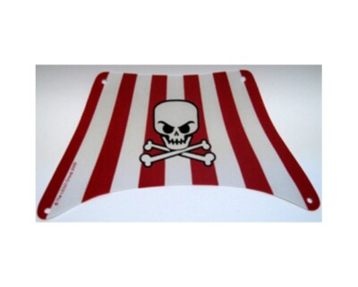 LEGO 6243 - Cloth Sail with Red Stripes, Skull and Crossbones