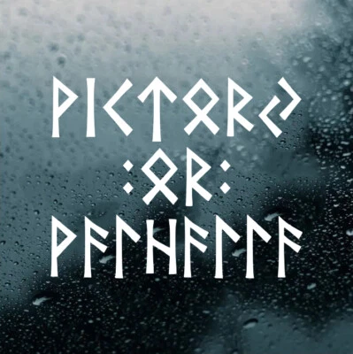 MINGLEWOOD TRADING Victory or Valhalla in Futhark Vinyl Decal V3 | Norse Icelandic Viking | Die Cut