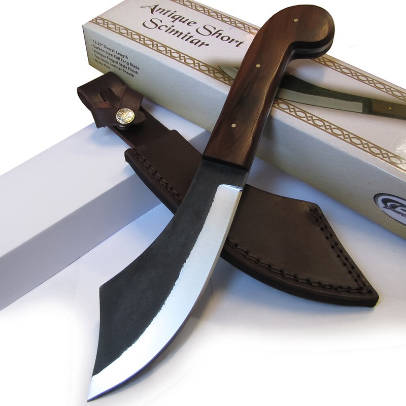 ANTIQUE Forged Style Short SCIMITAR Hunting KNIFE Rite Edge Carbon Steel 12 1/2"