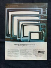VINTAGE 1982 TOSHIBA TELEVISION PRINT AD!