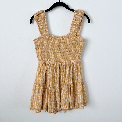 Free People Sweet Annie Smock Mini Dress S | eBay