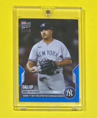 2022 MLB Topps Now Greg Weissert Call-Up BLUE PARALLEL /49 SSP Yankees #812 🔥