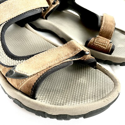 Teva Sandals Mens Size 10 Brown Tan Suede Outdoor Sport Hiking Adjustable Mozel Teva Mozel Leather Sandals Adjustable Suede Outdoor Sandal  main image 4