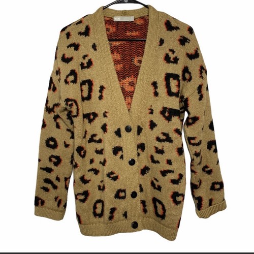 ASOS LEOPARD PRINT BUTTON DOWN CARDIGAN 