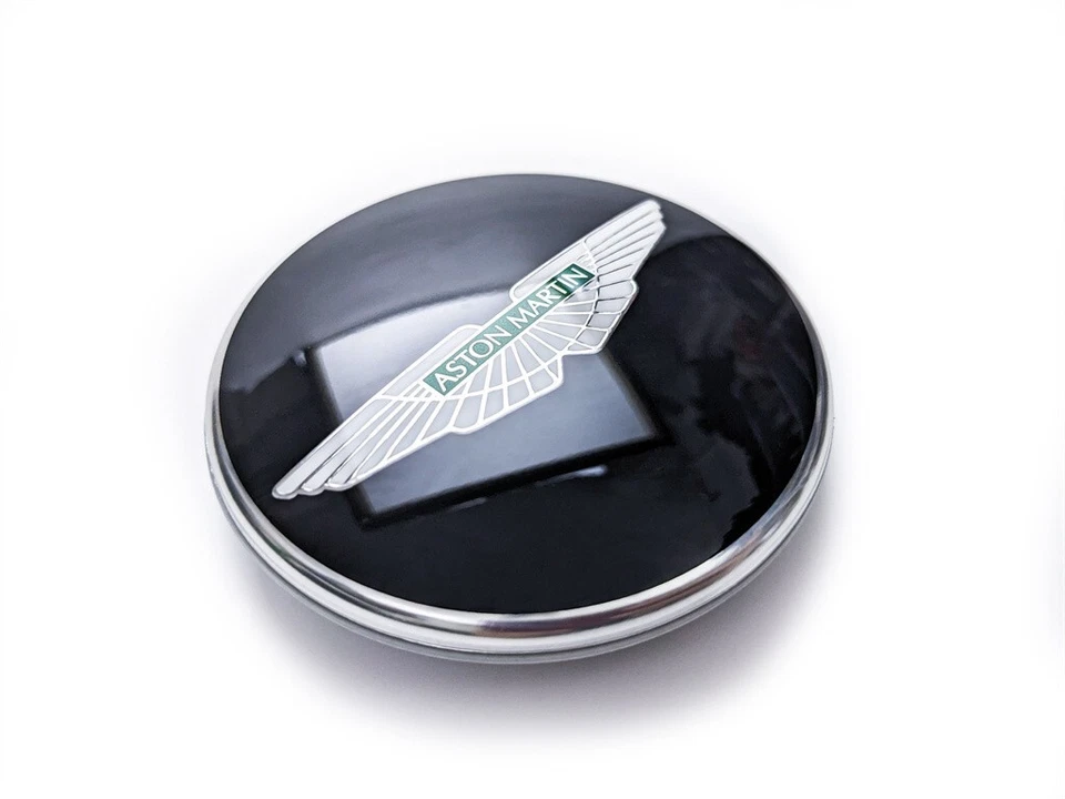 Tapa central de rueda negra Aston Martin V8 Rapide Virage Green Wing OEM 1 PIEZA Foto 3 de 4