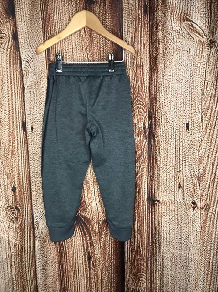 Adidas Pantalones de chándal para niñas pequeñas Talla 4 Gris 3 Rayas Polar Joggers Foto 3 de 4