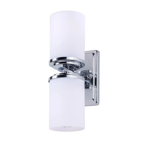 Forte Lighting 2424-02-05 Duo 2-Light Chrome Satin Wall Sconce
