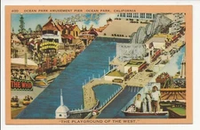 Ocean Park Amusement Pier postcard Ocean Park CA