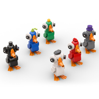 BuildMoc 6-in-1 Mini Duck Model 202 teile from Social Reasoning Game C9290
