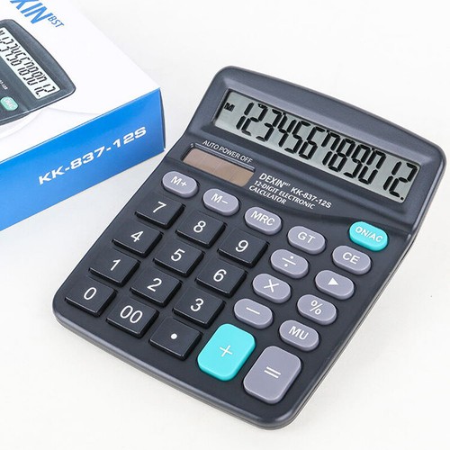 12 Digits Electronic Calculator Solar Calculator Dual Power Desktop Calculators - Picture 13 of 14