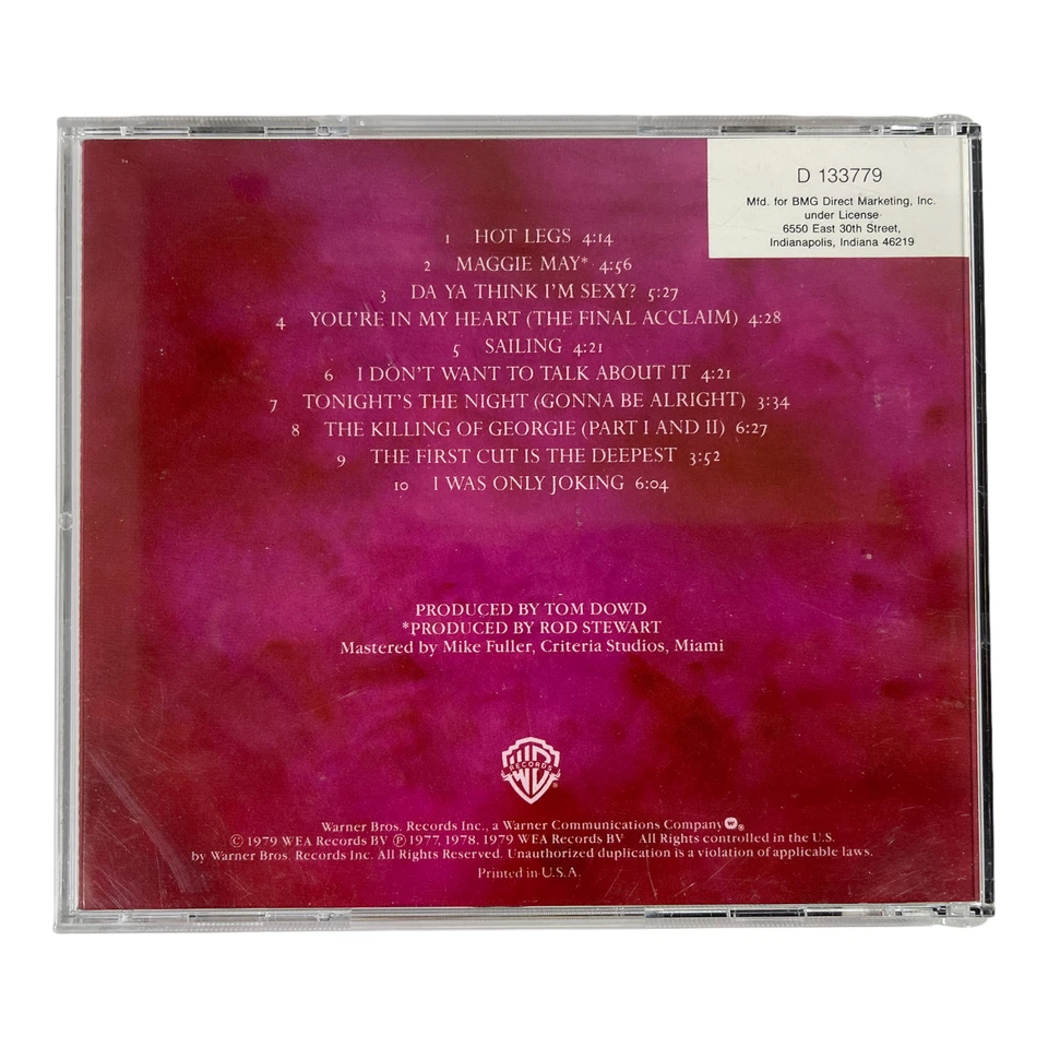 Rod Stewart – Greatest Hits CD, Compilation 1979 Warner Bros – 3373-2 - Image 3 of 3