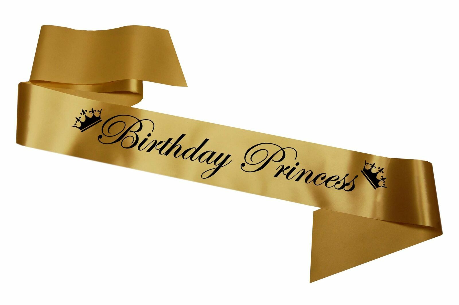 Gold Birthday Princess Party Sash Celebration Birthday 16th 18th 21s Sashes Gift