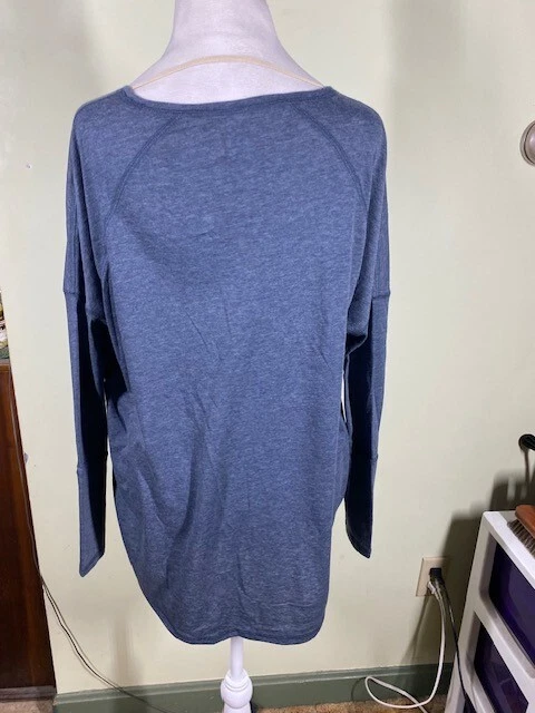 Camiseta deportiva alternativa para mujer talla XS/S azul manga raglán cómoda para atletismo Foto 3 de 4