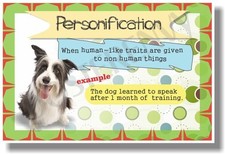 Personification 3 - NEW Language Arts Writing English POSTER