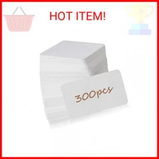Primbeeks 300pcs Blank Business Cards, Premium Blank White Cards, 3.5" x 2.2" Sm