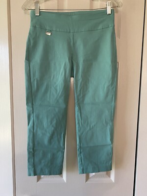 Alfani Women's Tummy Control Pull On Capri Pants 2P Petite Mint Green
