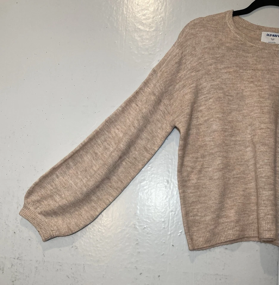 Old Navy Girls Plus Size 18 XXL Balloon Sleeve Sweater Pink Adobe Boxy Boho NWT - Image 4 of 4