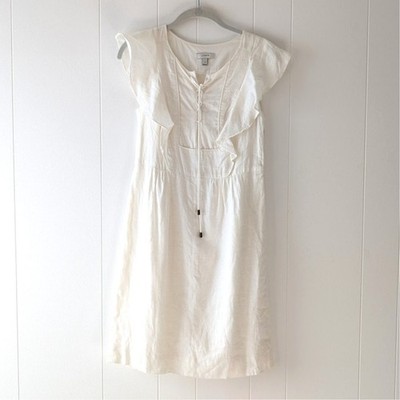 minimal linen dress Minimalist Linen Dress in White - Long Linen Summer Dress - Simple Linen Sleeveless Dress main image 0