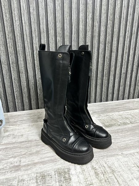 Women Armani Exchange Boots Black Leather 38