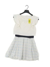 Line A-Line Midi Dress in White