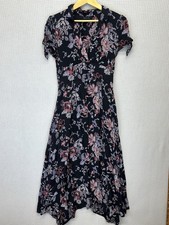 Urban Outfitters Elle Floral Button Down Midi Dress Med Crewel Cottagecore Y2K