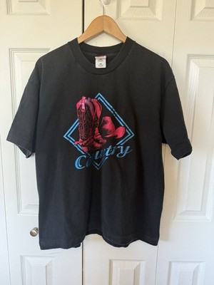 Vintage Single Stitch Country Wester Cowboy T Shirt XL Fruit Of The Loom Tag