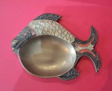 Ancien Poisson Cendrier Où Vide-Poches VINTAGE En Laiton/ FISH BRASS ASHTRAY