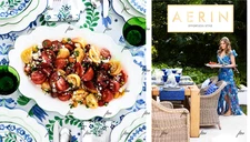 AERIN SCALLOPED PLATTER ARLENE LORENA ARNO SERVING PLATE DISH WILLIAMS SONOMA