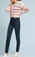 Pilcro Anthropologie High-Rise Ankle Denim Leggings Women s 28 Stretch Dark Wash