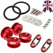 Red Quick Release Fasteners Fastener for Car Bumper Trunk Fender Hatch Lid Kit