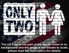 Only Two Genders Male and Female Symbols Vinyl Decal Sticker US Seller