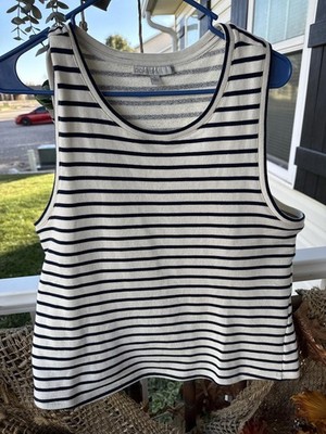 Pale Sky Women's Striped Tank Top Size L