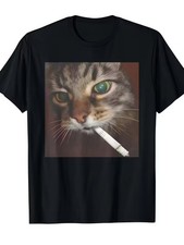 Funny Smoking Cat T-Shirt