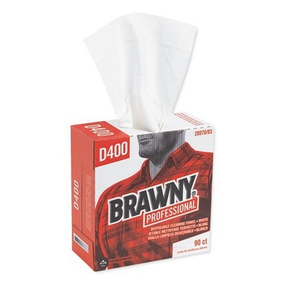 Brawny Medium Duty DRC Wipers, 1-Ply, 9.25 x 16.3, 90 Wipes/Box, 10 Boxes/CT