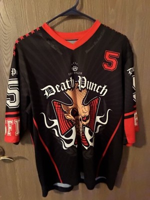 Five Finger Death Punch #5 Black/Red Short Sleeve Jersey Shirt