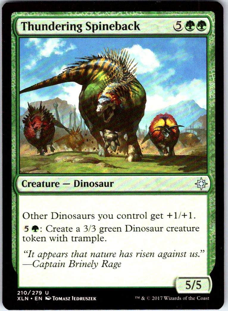 Thundering Spineback 210 Uncommon Ixalan Magic: The Gathering Near Mint