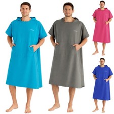 Changing Robe Quick Drying Microfibre Poncho Towel Pocket & Hood Adult Surfing