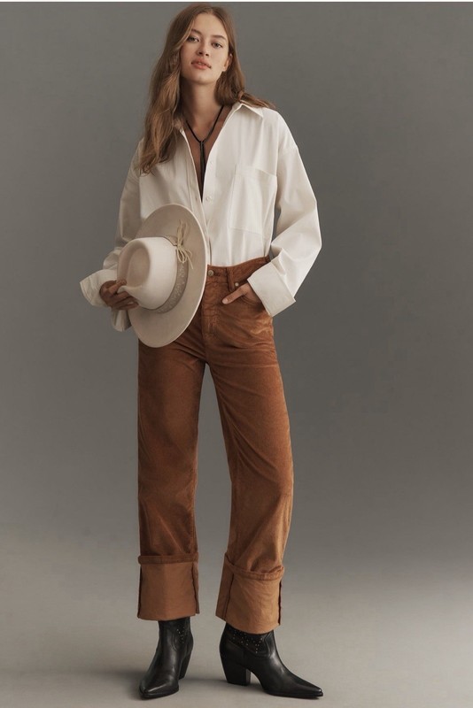 Anthropologie Pilcro Corduroy Jeans High-Rise Straight Leg 30