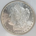 1880-S 0/9 MS64 MORGAN SILVER DOLLAR IN HIGH-QUALITY CONDITION, EXCELLENT DETAIL
