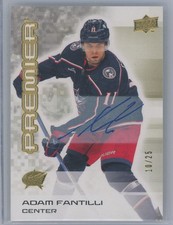 2024-25 UD Premier Adam Fantilli 11 Base Gold /25 RC Auto