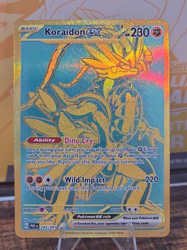 Pokemon TCG Koraidon ex 245/091 SV Paldean Fates Full Art Holo