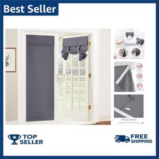 French Door Curtain - Privacy Thermal Insulated Door Window Curtain for Patio...
