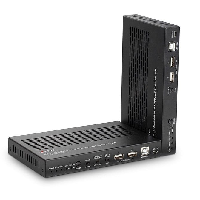 Lindy 100M Cat.6A Hdmi 4K60 Audio Ir And Rs-232 Hdbaset 3.0 Kvm Extender. Type: