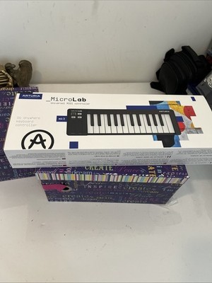 Arturia MICROLAB-MK3 Universal Midi Controller for Music Production USB -Black