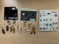 16 pairs of earings,  Various brands and styles