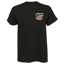 Men's Patriotic "Freedom is Not Free" Graphic Print T-Shirt in Black, 2XL